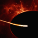 Artist’s impression of the Sun-like star as it careens towards the supermassive black hole. (Image: ESO, ESA/Hubble, M. Kornmesser)
